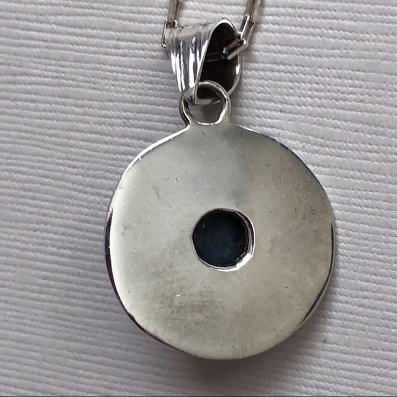 Artisan Sterling Silver Lapis Necklace - Picture 8 of 9